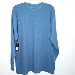 Long Sleeve Thermal Shirt Large Blue Galaxy by Harvic NEW